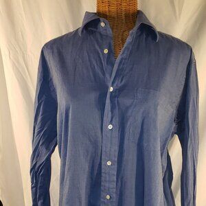 Dunhill Men's Blue Long Sleeve Button Down Shirt Size 16" 35"
